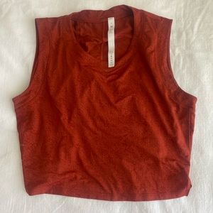 burnt orange lululemon tank top
